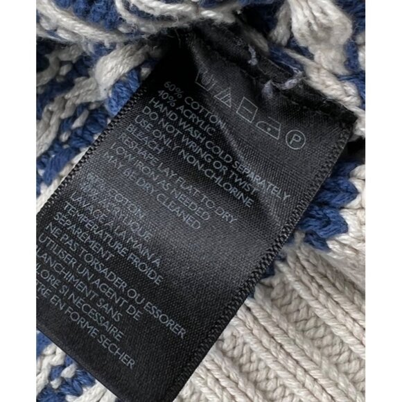 BDG Women's Blue Striped Knit Sweater Medium Cotton Blend Crewneck - Picture 4 of 5